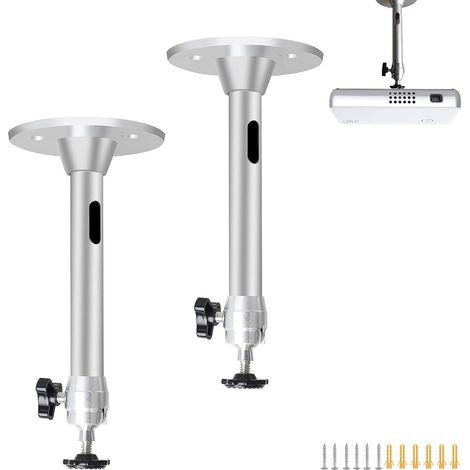 Projektorhalterung – 2er-Set – Aluminiumlegierung – 360°-Drehung – Decken- und Wandmontage – 180 mm (1/5)