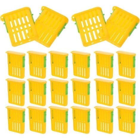 BUNTHAUS 50 Cages en Plastique pour Élevage et Transport de Reines D'abeilles Ventilation Innovante, Boîte à Reines Légère et Portable pour Apiculture, Outil Essentiel pour Apiculteurs