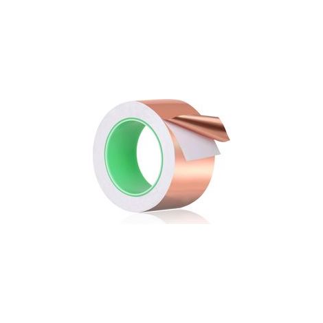 BRAVIX Ruban de cuivre 20mm50m, Ruban de cuivre autocollant contre les limaces, Protection efficace contre les limaces pour potager surélevé, jardin & balcon, pour ruban de blindage EMI Piège à limace