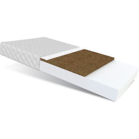 Matratze 70x160 cm Kaltschaum BABY COCO MAX Kokos Klimafaser Polyurethanschaum H2 H3 10 cm