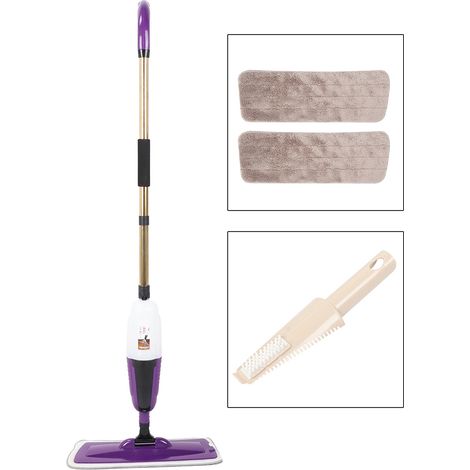 Serpillère rotative spray 600ml microfibre double usage nettoyage sols salon cuisine rotation 180° (1/5)