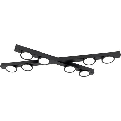 [NEUWERTIG] B-Ware Lucande Deckenleuchte Kellino schwarz 8-flammig GU10 Deckenlampe Lampe Leuchte (1/2)