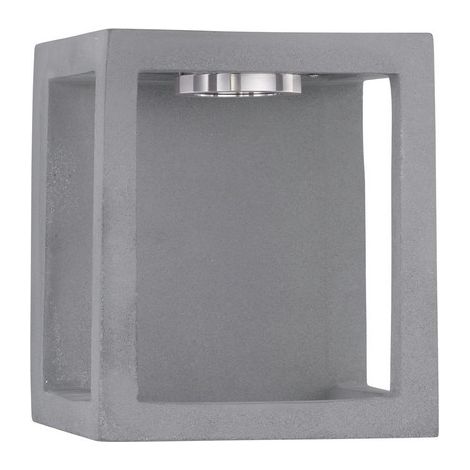 Merano Baton Applique Murale Extérieure Moderne Gris Ciment Verre LED 5W 200Lm 3000K IP65