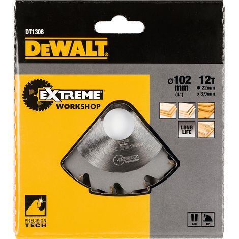 DEWALT DT1306-QZ EXTREME blade ATB 102mm x 22mm x 12T