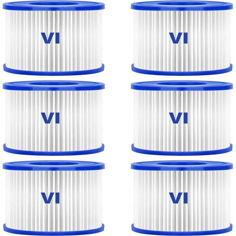 EASYCOMFORT Lot de 6 cartouches de filtration pour spa gonflable Lay-Z-Spa (1/5)
