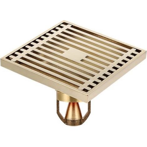 Siphon de sol - Cuivre - K7001 - Anti-odeurs - Filtration double - Installation facile (1/5)