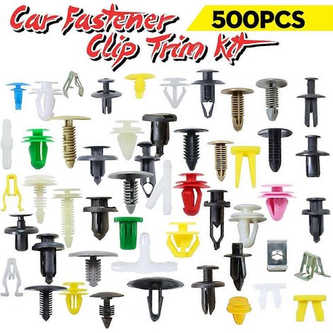 500 rivets, clips de fixation, agrafes pour pare-chocs, bas de caisse et portières de voiture (1/5)
