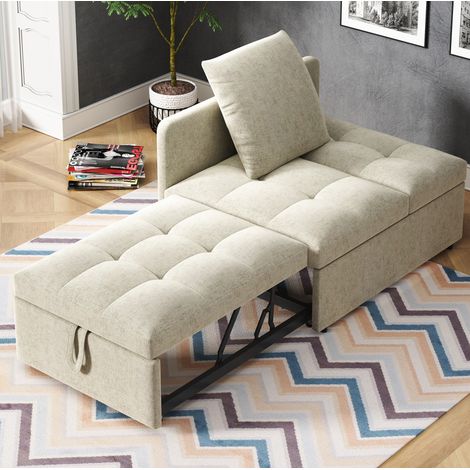 Sofá cama 3 en 1 reclinable tapizado 177 cm OKMYHOME (1/5)