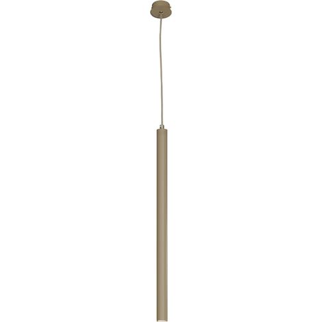 Lampada a sospensione TUBE in metallo D3 cm con fonte luminosa a LED TORTORA (1/5)