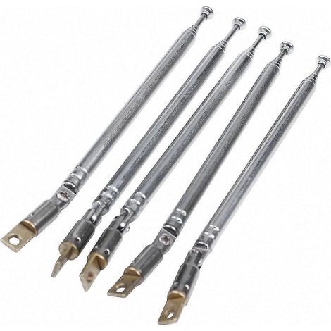 5-teilige AM/FM-Teleskopantenne, 32 cm, 180° drehbar, 5-teiliges Set, tragbarer Radioempfänger, kompatibel mit verschiedenen Geräten, einstellbarer Winkel, verbesserter Empfang. (1/5)