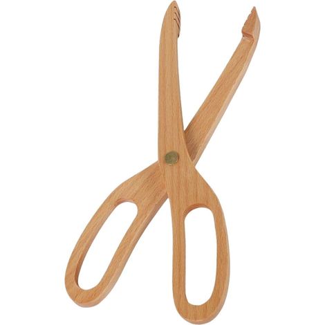 Pinces à glaçons, pinces de cuisine en bois de type ciseaux, pinces alimentaires robustes, antiadhésives et antidérapantes (1/5)