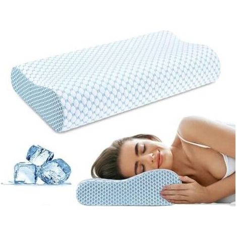Pair Oreiller Ergonomique en Mousse à Mémoire de Forme - Soutien Ferme et Confortable pour Dormeur sur Le Côté et Le Dos Confortable, Sommeil réparateur, Soutien Ferme(55x35cm) (1/5)
