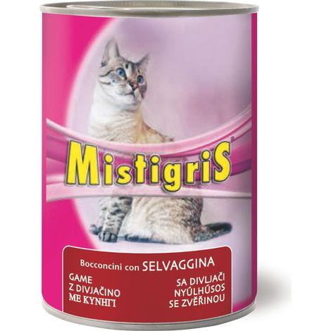 Bocconi per Gatti ''Misura Tigris'' Gusto Selvaggina Gr. 405 24 Pezzi