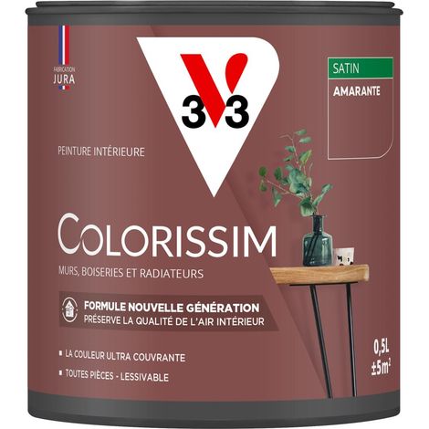 Peinture murale intérieure Colorissim® V33 Amarante Satin 0,5L