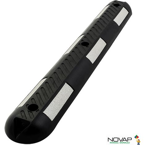 Novap – Séparateur de voie caoutchouc avec 6 bandes rétroréfléchissantes – Résistant aux hydrocarbures et UV – Dimensions 1000 x 150 x 50 mm – 6101451