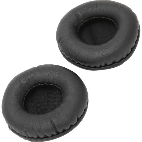 Paar 60-mm-Ersatz-Ohrpolster für Kopfhörer, universeller, komfortabler Schaumstoff, Schwarz (1/5)