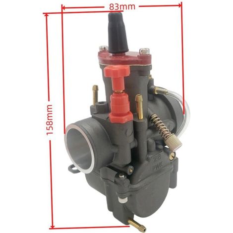Carburateur PWK 28 mm, équipé d'injecteurs de puissance, adapté aux quads et karts à quatre roues motrices 2T et 4T de 75 à 250 cm³. Modèle : Carburateur Smooth série PWK.