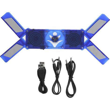 Socle de Refroidissement pour PC Portable avec 2 Ventilateurs LED, Pliable et USB, Refroidisseur Portable DR-2009