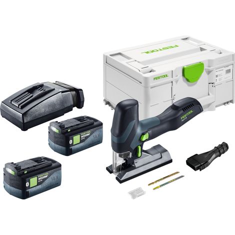 Festool PSC-E 18 EB-Basic Akku Pendelstichsäge 18 V 40 mm + 2x Akku 5,0 Ah + Ladegerät + Systainer