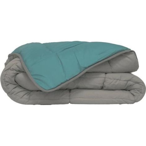 HUDSON Couette legere Microfibre 200g/m2 240x260cm Galet + Lac