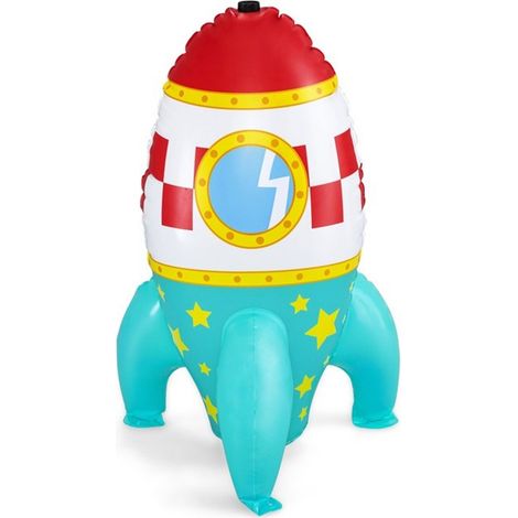 TrAdE Shop Traesio - Missile Gioco Spruzza Acqua Gonfiabile A Razzo Spaziale Bambini 61x64x102cm 52572 - (1/5)