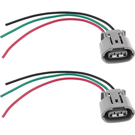 2pcs Faisceau de Fils de Connecteur de Prise d'alternateur à 3 Broches 6189-0443 Compatible avec Toyota Compatible avec Lexus Connecteur d'alternateur Prise 3 Broches Précâblé (1/5)