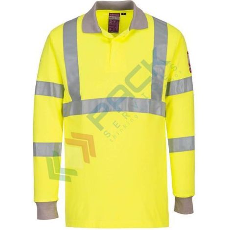 Polo a maniche lunghe antistatico e hi-vis Colore: Giallo Taglia XXL - Portwest (1/2)