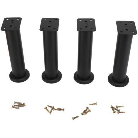 4 pièces de pieds de meuble en métal, réglables, pour étagères de cuisine, canapés, tables, chaises, bureaux et armoires, hauteur 18–30 cm (7,1–11,8 po)