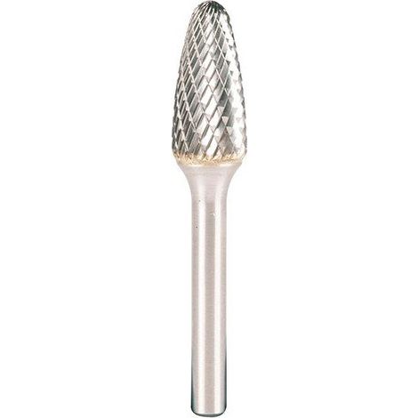 Klingspor 295978 Fraises de Fraises en carbure, HF 100 F, 6 dents, 6 mm de diamètre de tige, 8 mm x 20 mm x 65 mm