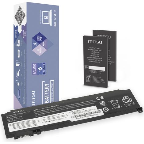 Batterie pour Lenovo ThinkPad T460s T470s - face avant (1/5)
