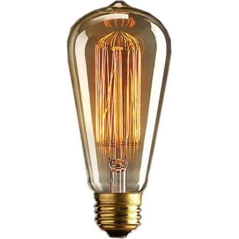 Vintage Edison ampoule ST64 ampoule E27 25W - 40W ampoule décorative tungstène filament ampoule tubes d\'éclairage Edison-Ywey
