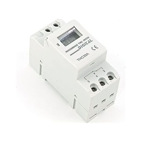 Minuterie Numérique sur Rail DIN 220V - Contrôleur Temporel Programmable pour Tableau Électrique Domestique (1/2)