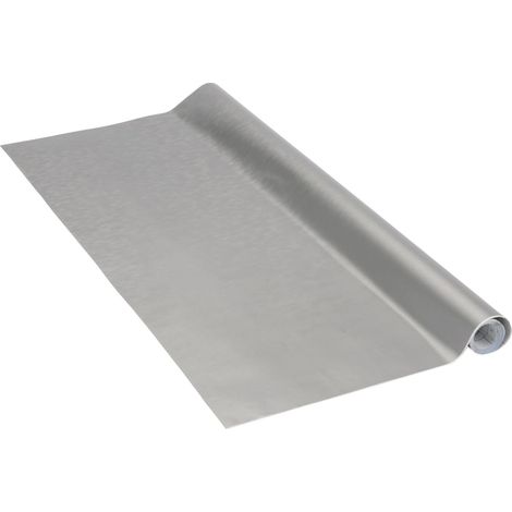 Papier adhésif Alu Aspect métal 45cm x 1,5m Épaisseur 160μ, Film autocollant pour meuble et cuisine, film décoratif, papier peint, PVC sans phtalates, Fabriqué en UE (1/5)