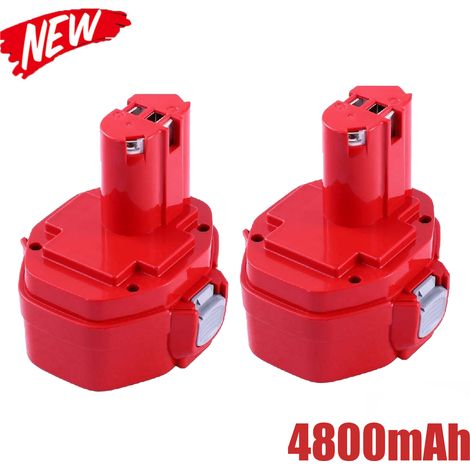 2 x 14.4 V 4.8 Ah Werkzeugbatterie für Makita Akku PA14 1420 1422 1433 1435 1435F 192600-1 1939 85-8 192699 1939-5 193158-3158-3158-3 (1/5)