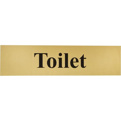 Toilet - Polished Brass Effect 200 x 50mm SCA6051 (1/2)