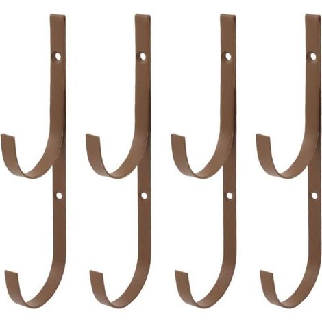 Set mit 4 Metall-Poolpfostenhaken, einfache Montage, Poolpflege-Set (Kaffee) (1/4)