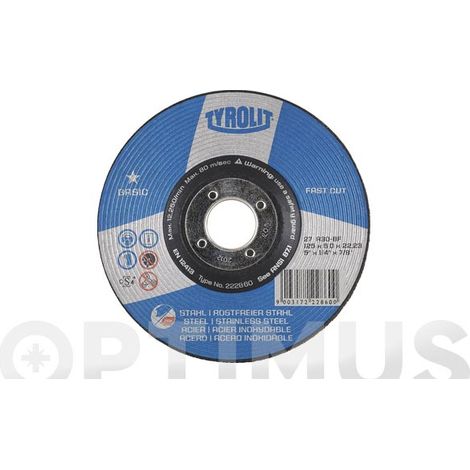 DISCO DESBASTE ACERO/INOX BASIC 230 X 6 X 22 - 34468771