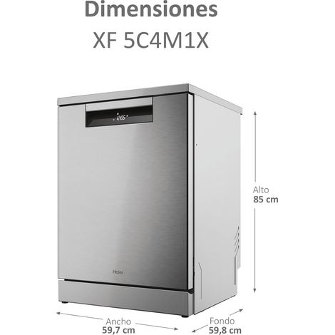 Lavavajillas de 60 cm, 16 cubiertos, 42 dB - XF6C2M1PX - Haier -