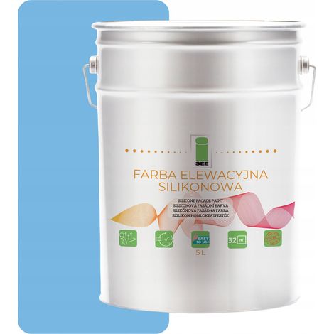 Silikonfassadenfarbe blau 5 l dampfdurchlässig + Biozid (1/5)