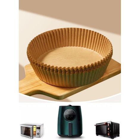 Greaseproof For Air Fryer, 200 Pieces 16cm Rund Paper Baking Paper Liner, Disposable Non-stick Oil Free Parchment Paper Accessories for 4.5-6L Deep Fryer. (1/5)