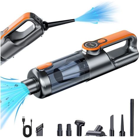 Arancione tenuto in Mano Aspirapolvere, 17000Pa cordless Vuoto Potente, la rimozione di Polvere da Semplici a Pressione, Motore Brushless (1/5)