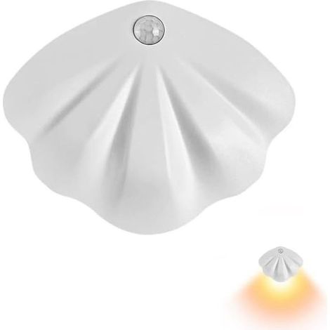 Veilleuse à détecteur de mouvement, veilleuse LED rechargeable, 3 modes d'éclairage, batterie 1200 mAh, avec base magnétique (blanche) (1/5)