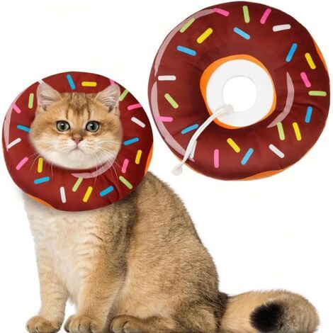 BUNTHAUS Collerette Récupération Protection Lavable pour Chat et Chien, Collier Post Opératoire, 25CM L Collerettes pour Animaux de Compagnie (1/5)