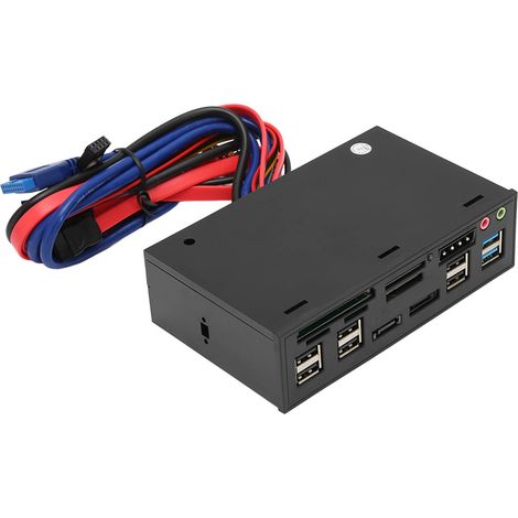 5,25-Zoll-Multimedia-Frontpanel mit USB 3.0 (5 Gbit/s), LED-Übertragungsanzeige und Unterstützung für M2-, TF-, MMC-, MS- und CF-Speicherkarten (1/5)