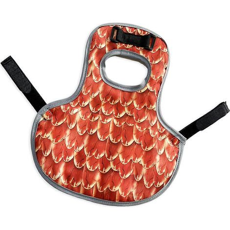Tablier imperméable pour volailles, vêtement en tissu résistant pour poules, protection extérieure et praticité, orange rouge (1/4)