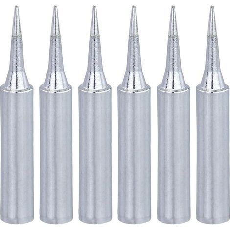 Lot de 6 pointes de fer à souder, pannes à souder, réacteur de panne à souder 900M-T-I, kit de pannes à souder de rechange, pour pistolet à souder, station de soudure, etc Marque : JRSHIRLEYLTD 4,5 4, (1/4)