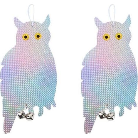 Taubenabwehrmittel, 2 reflektierende Eulen, Vogelscheuche (1/5)