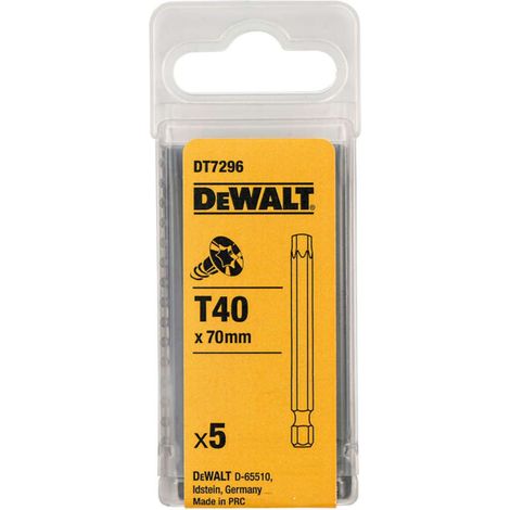 DEWALT DT7296-QZ - Torx con eil 70mm T40 (5 ud)