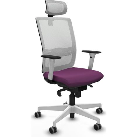 Chaise de bureau piqueras y crespo Haches blanc cuir synthétique (1/2)
