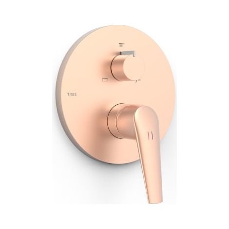 Mitigeur douche pour boîtier encastré Rapid‑box 3 voies Or Rose Mat 24K - TRES 28127310OPM